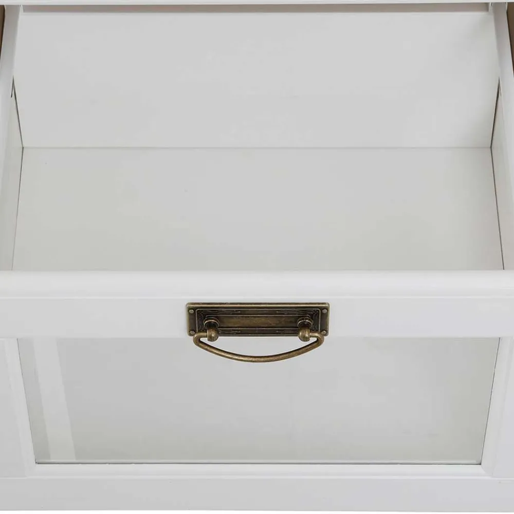 Wohnen Massivholzmöbel|Schränke*Weißes Buffet Schrank aus Kiefer massiv - Akbelev