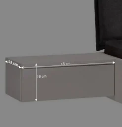 Wohnen Weißes Designbett mit Stoff-Kopfteil - Fanos