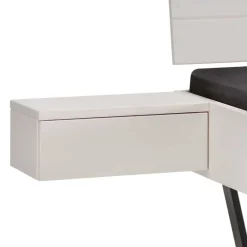 Wohnen Betten|Betten*Weißes Doppelbett aus Kiefer Massivholz - Lardias