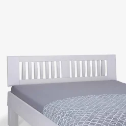 Wohnen Weißes Doppelbett Calicantas aus Buche Massivholz