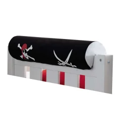 Wohnen Kinderbetten*Weißes Doppelstockbett Pirat mit Rutsche - Cosenza