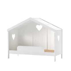 Wohnen Kinderbetten*Weißes Hausbett dreiseitig geschlossen - Grandory