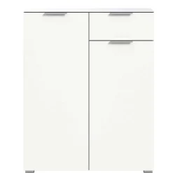 Wohnen Weißes Highboard mit zwei Türen und Schublade - Intiatos