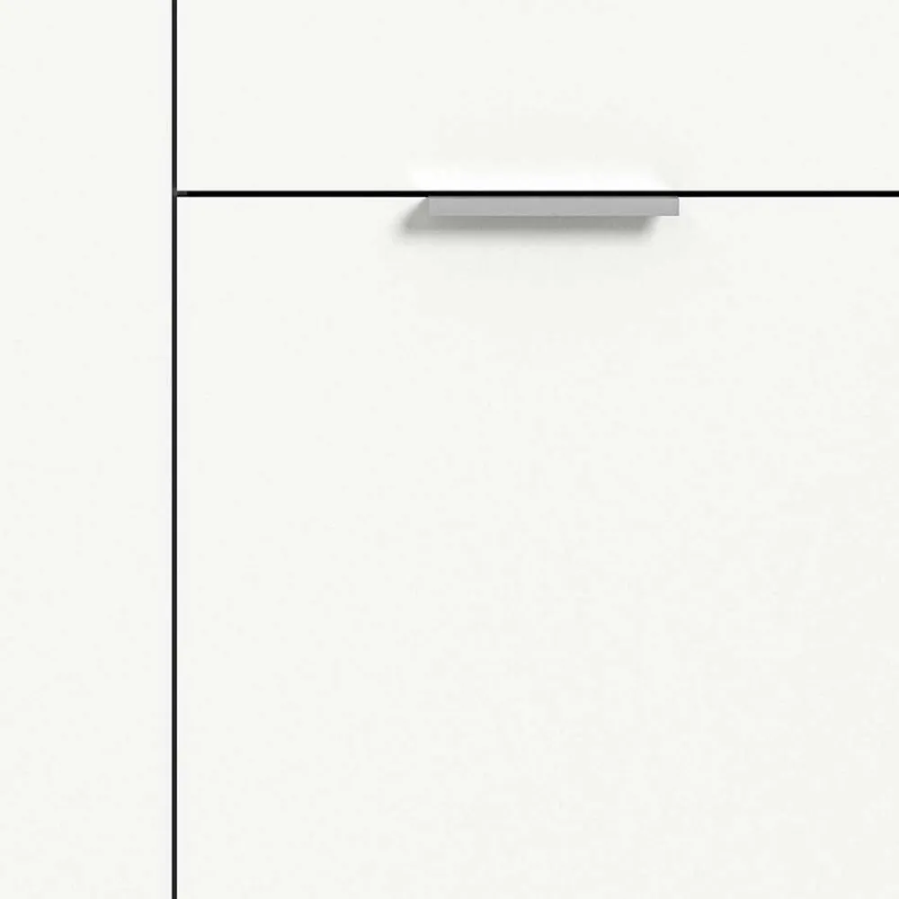 Wohnen Weißes Highboard mit zwei Türen und Schublade - Intiatos