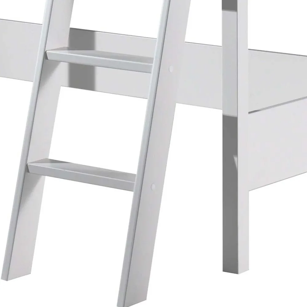 Wohnen Kinderbetten|Kindermöbel*Weißes Hochbett aus Massivholz - Sarabuja