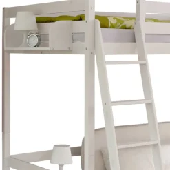 Wohnen Jugendbetten|Kindermöbel*Weißes Hochbett in 90x200 oder 140x200 - Kerfa