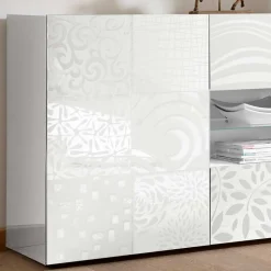 Wohnen Sideboards & Kommoden|Sideboards & Kommoden*Weißes Hochglanz Sideboard 241 cm breit - Vascaub