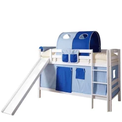 Kinder Wohnen Weißes Holz Stockbett mit Rutsche - Niova