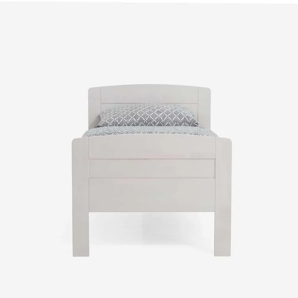 Wohnen Weißes Holzbett Arbitia aus Buche massiv