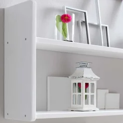 Wohnen Weißes Holzregal für die Wandmontage - Barne