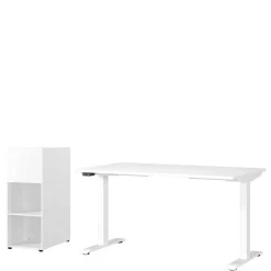 Wohnen Weiße Möbel|Home Office Möbel*Weißes Homeoffice Möbel Set modern - Sparkle (zweiteilig)