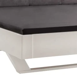 Wohnen Weißes Kiefernholz-Bett mit Holzkufen - Ondeon