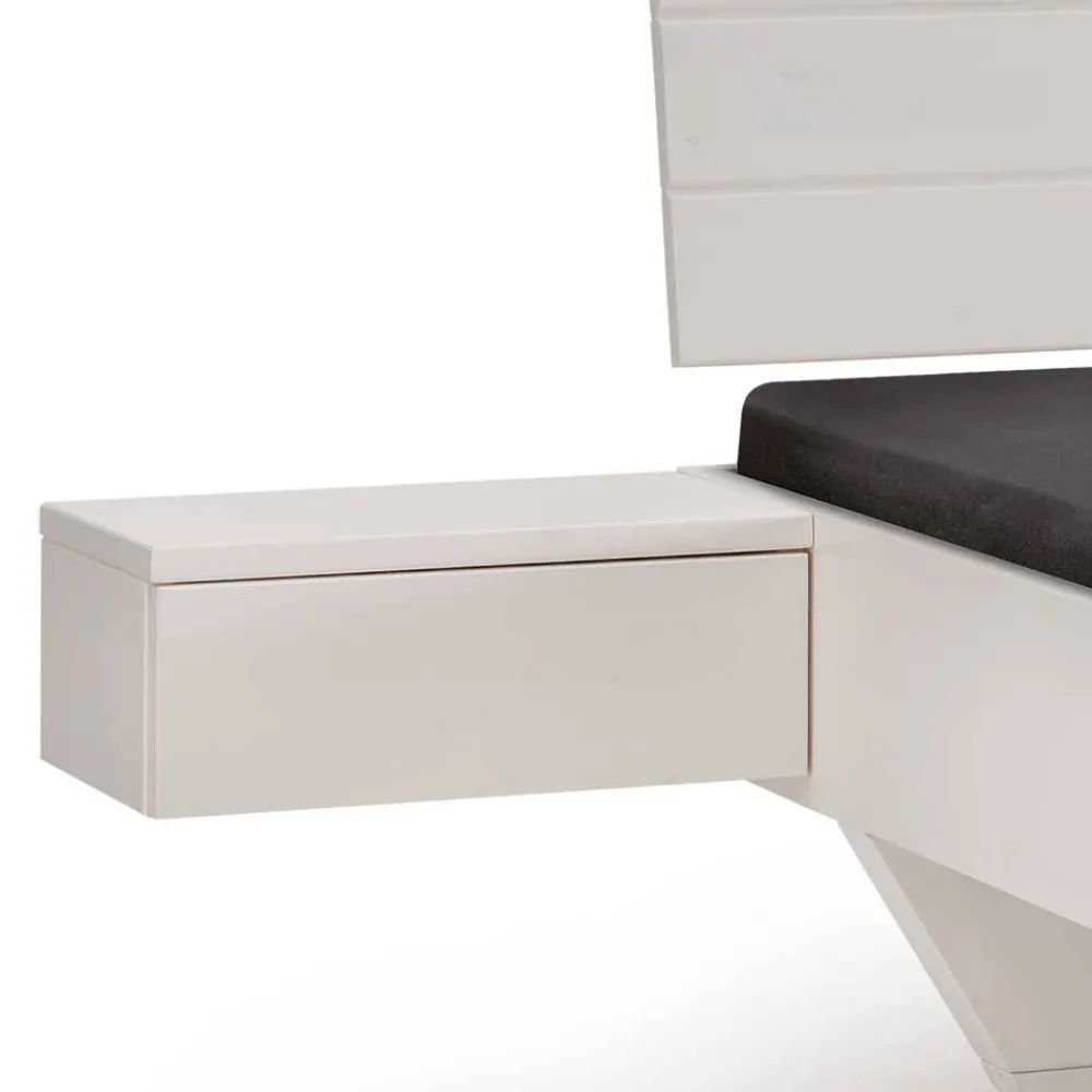 Wohnen Weißes Kiefernholz-Bett mit Holzkufen - Ondeon