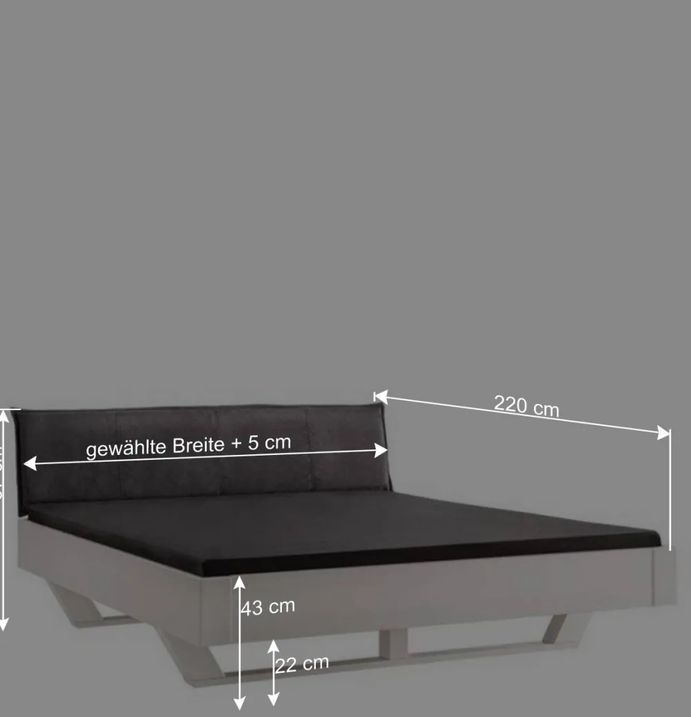 Wohnen Weißes Kiefernholz-Bett mit Holzkufen - Ondeon