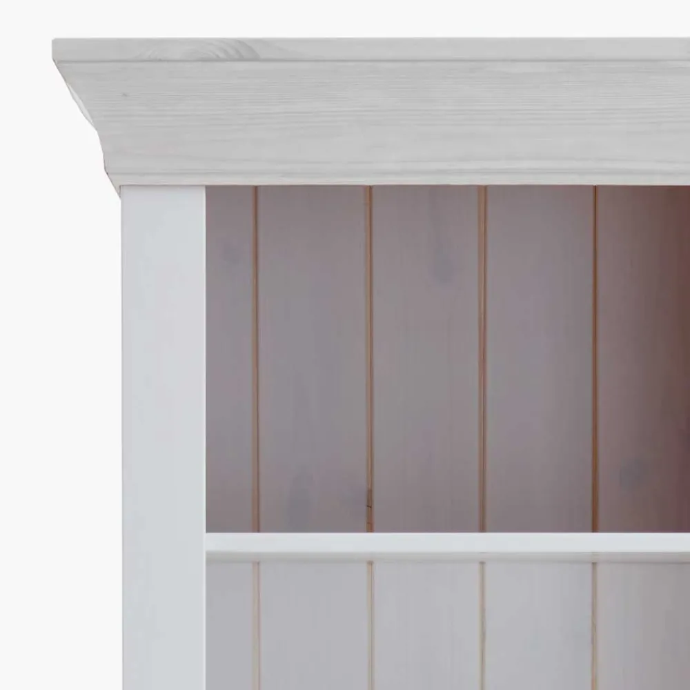 Wohnen Kinderregale|Kindermöbel*Weißes Kinder Standregal mit 2 Schubladen - Satumare