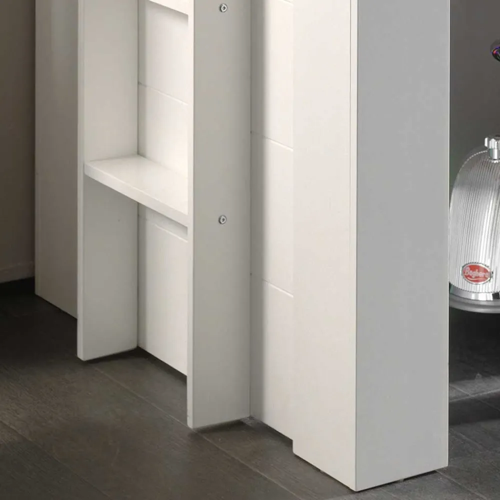 Wohnen Kinderbetten|Kindermöbel*Weißes Kinder-Hochbett im Hütten Design - Renus