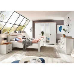 Wohnen Schlafzimmer Komplett*Weißes Landhaus Schlafzimmer Set - Maggio (fünfteilig)