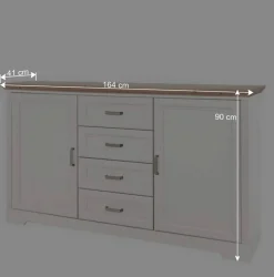 Wohnen Schlafzimmer Komplett*Weißes Landhaus Schlafzimmer Set - Maggio (fünfteilig)