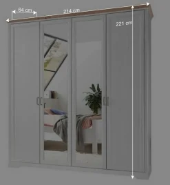 Wohnen Schlafzimmer Komplett*Weißes Landhaus Schlafzimmer Set - Maggio (fünfteilig)