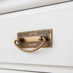 Wohnen Weißes Landhausbett mit Schubladen - Presto