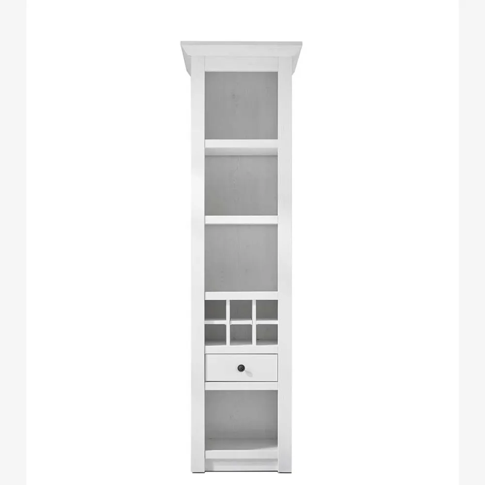 Wohnen Weißes Landhausregal mit Flaschenfach - Chelles