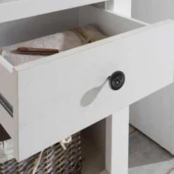 Wohnen Weißes Landhausregal mit Flaschenfach - Chelles