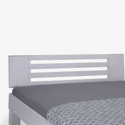 Wohnen Weiße Möbel|Naturholzmöbel*Weißes Massivholzbett Annabell mit Kopfteil