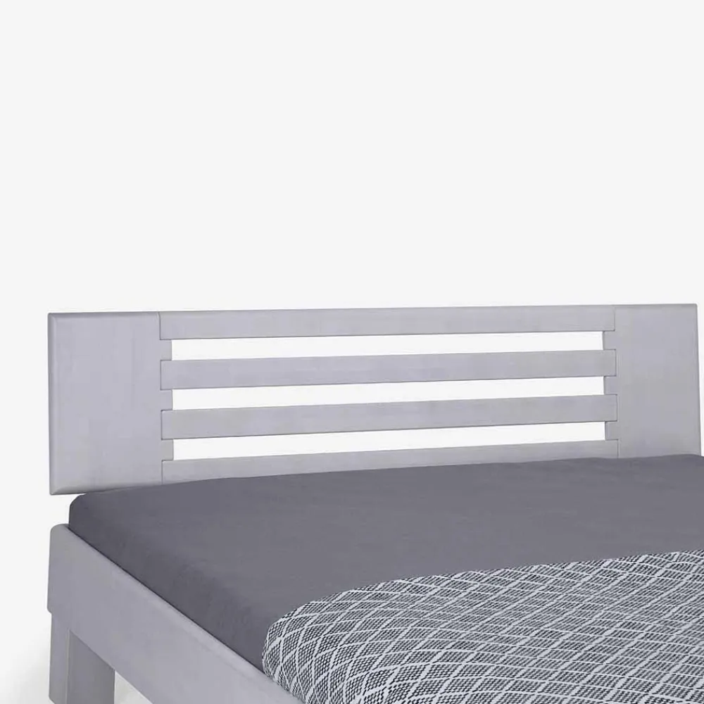 Wohnen Weiße Möbel|Naturholzmöbel*Weißes Massivholzbett Annabell mit Kopfteil