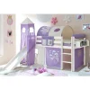 Wohnen Kindermöbel|Kinderbetten*Weißes Rutsche Hochbett mit Turm & Tunnel - Tanko