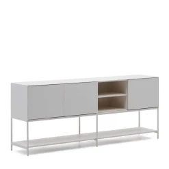 Wohnen Weißes Sideboard in halboffenem Design - Dresconio