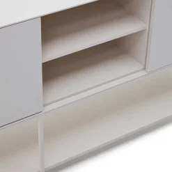 Wohnen Weißes Sideboard in halboffenem Design - Dresconio