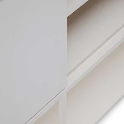 Wohnen Weißes Sideboard in halboffenem Design - Dresconio