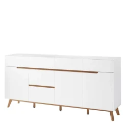 Wohnen Weißes Sideboard Maiky mit Griffmulden