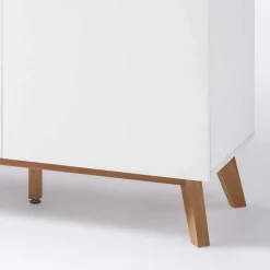 Wohnen Weißes Sideboard Maiky mit Griffmulden