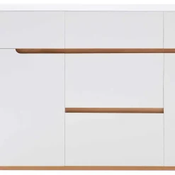 Wohnen Weißes Sideboard Maiky mit Griffmulden