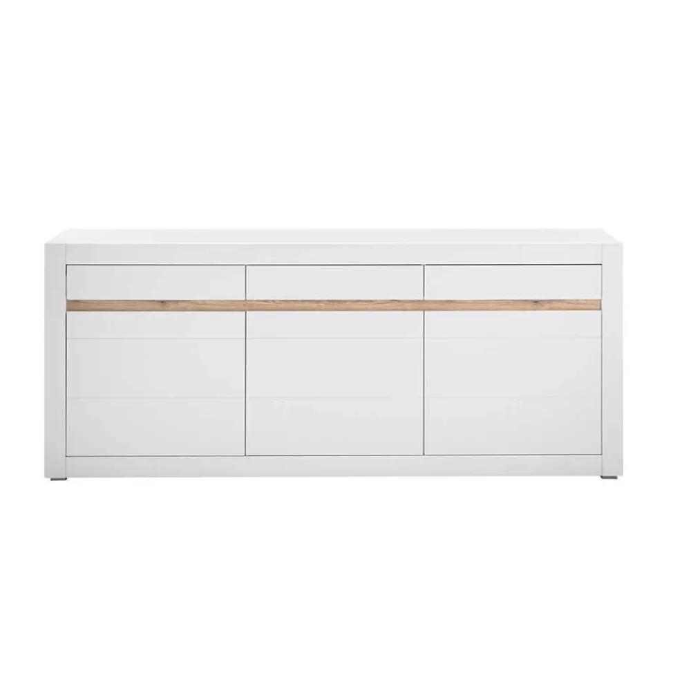 Wohnen Weißes Sideboard mit 217 cm Breite - Ilana
