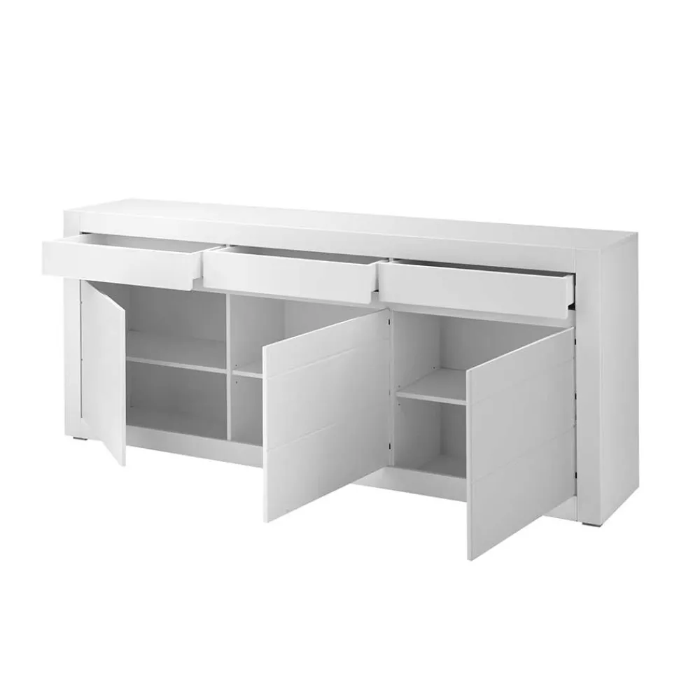 Wohnen Weißes Sideboard mit 217 cm Breite - Ilana