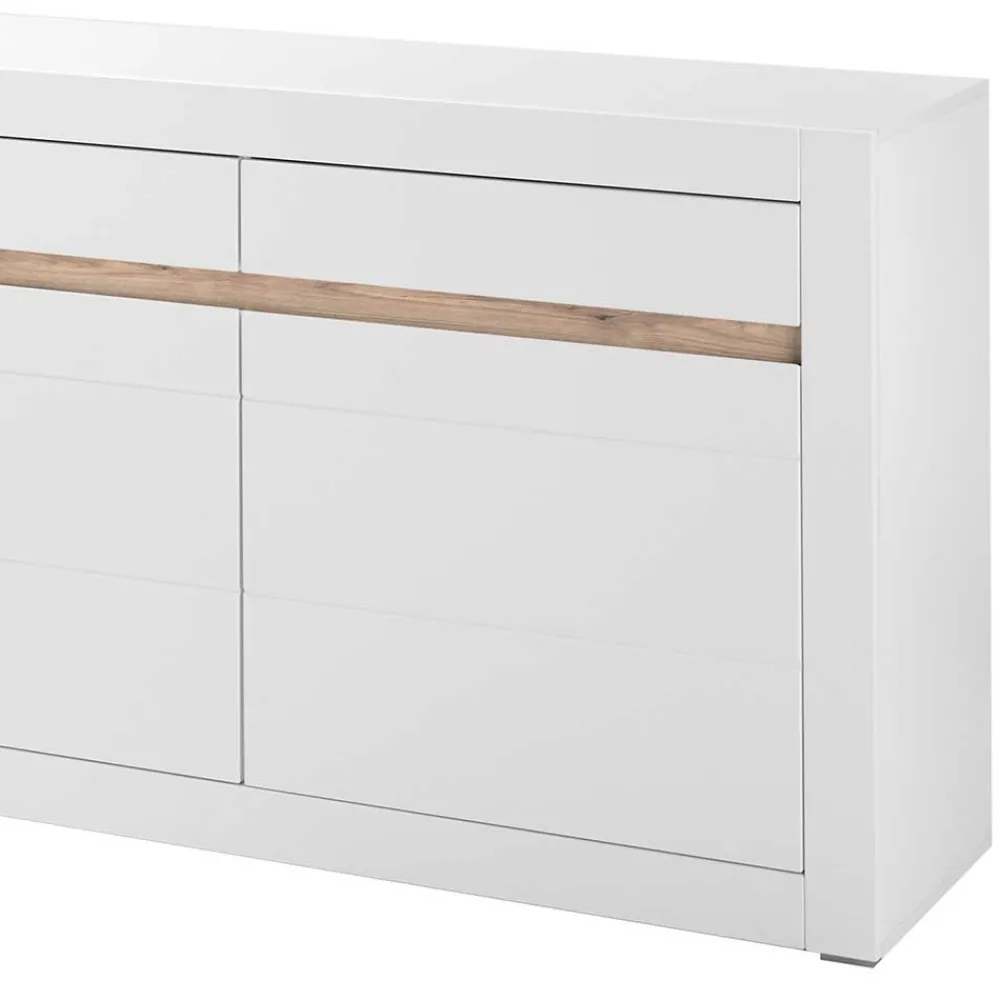 Wohnen Weißes Sideboard mit 217 cm Breite - Ilana