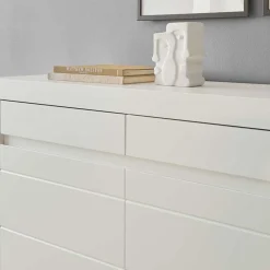 Wohnen Weißes Sideboard mit 217 cm Breite - Ilana