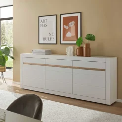 Wohnen Weißes Sideboard mit 217 cm Breite - Ilana