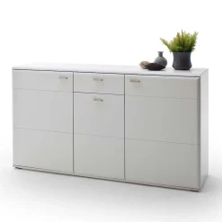 Wohnen Sideboards & Kommoden|Sideboards & Kommoden*Weißes Sideboard mit Sockelgestell - Hazime