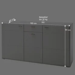 Wohnen Sideboards & Kommoden|Sideboards & Kommoden*Weißes Sideboard mit Sockelgestell - Hazime