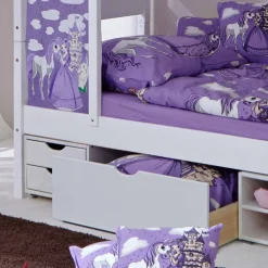 Kinder Wohnen Weißes Spielbett Etuadora für Mädchen