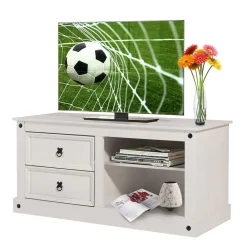 Wohnen Weißes TV Board im Landhaus Design - Segrino