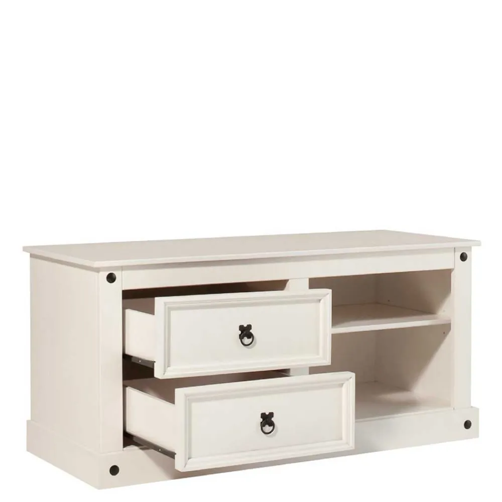 Wohnen Weißes TV Board im Landhaus Design - Segrino