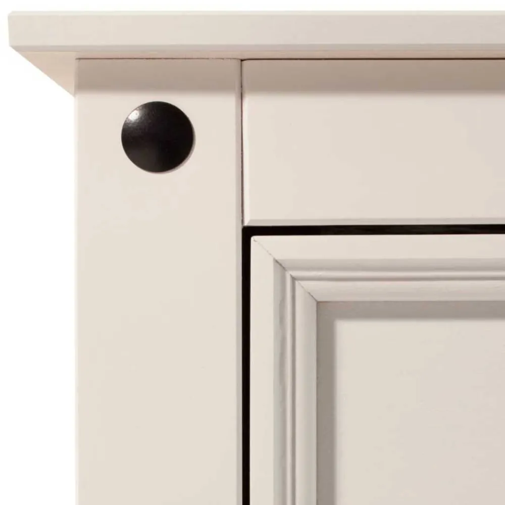 Wohnen Weißes TV Board im Landhaus Design - Segrino