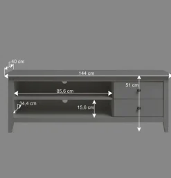 Wohnen Weiße Möbel|Skandinavische Möbel*Weißes TV Board im Landhausstil - Astinion