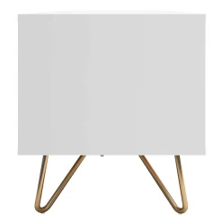 Wohnen Weißes TV Lowboard mit Klappe & Schublade - Marmore