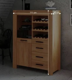 Wohnen Weinschrank Mosniak aus Kernbuche Massivholz