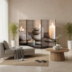 Wohnen Paravents|Wohnzimmer-Regale*Wellness Wohnraum Trennwand mit Foto - Evilla